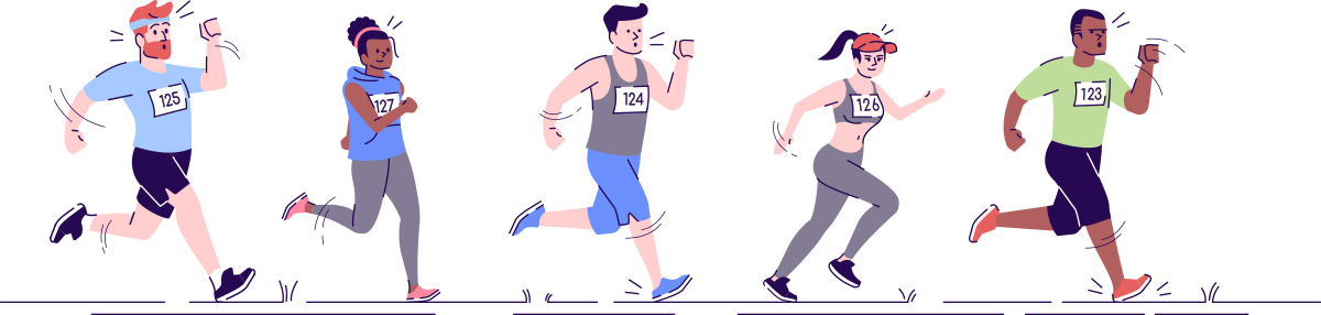 Run Race Cartoon