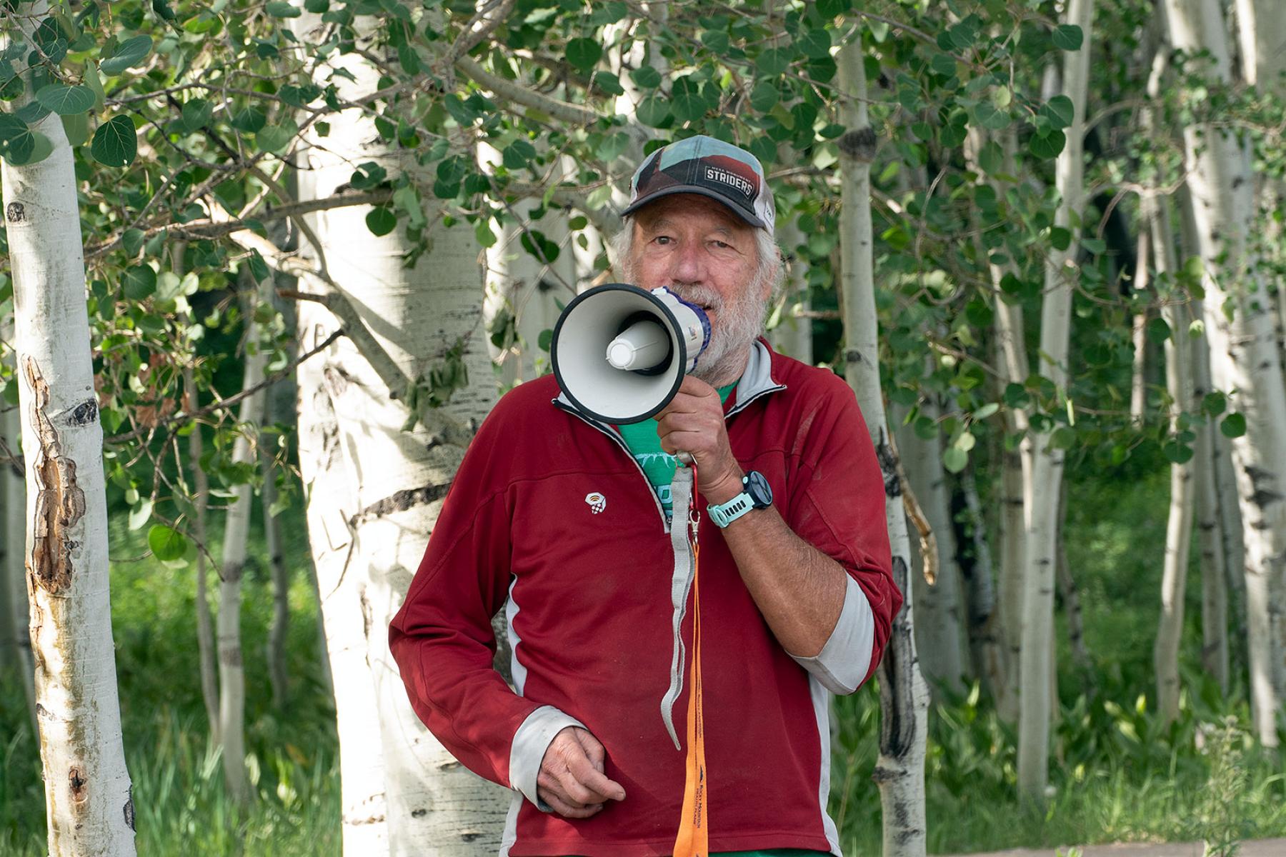 Tom Ela, Race Organizer, 2020 Turkey Flats 9-Mile Trail Running Race on June 28, 2020