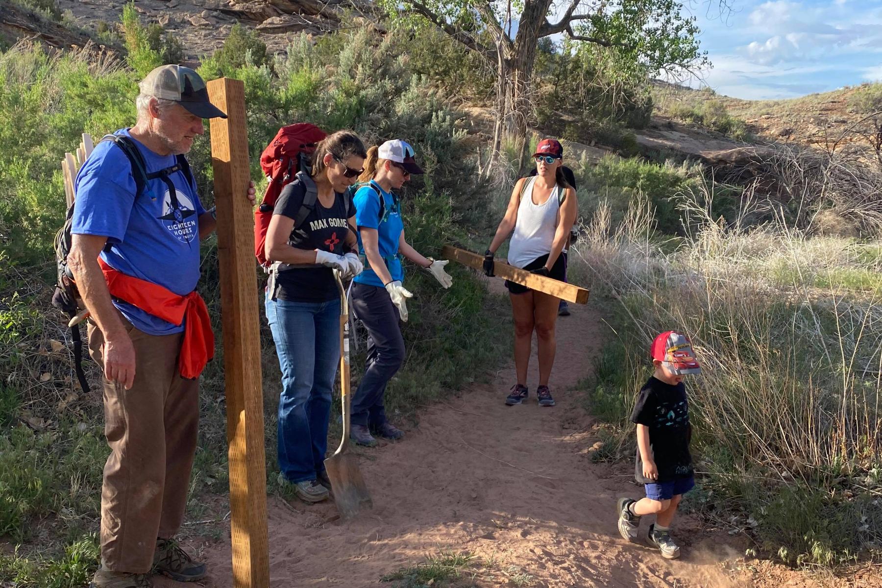 Flume Canyon and Pollock Bench Trail Work - May 2021