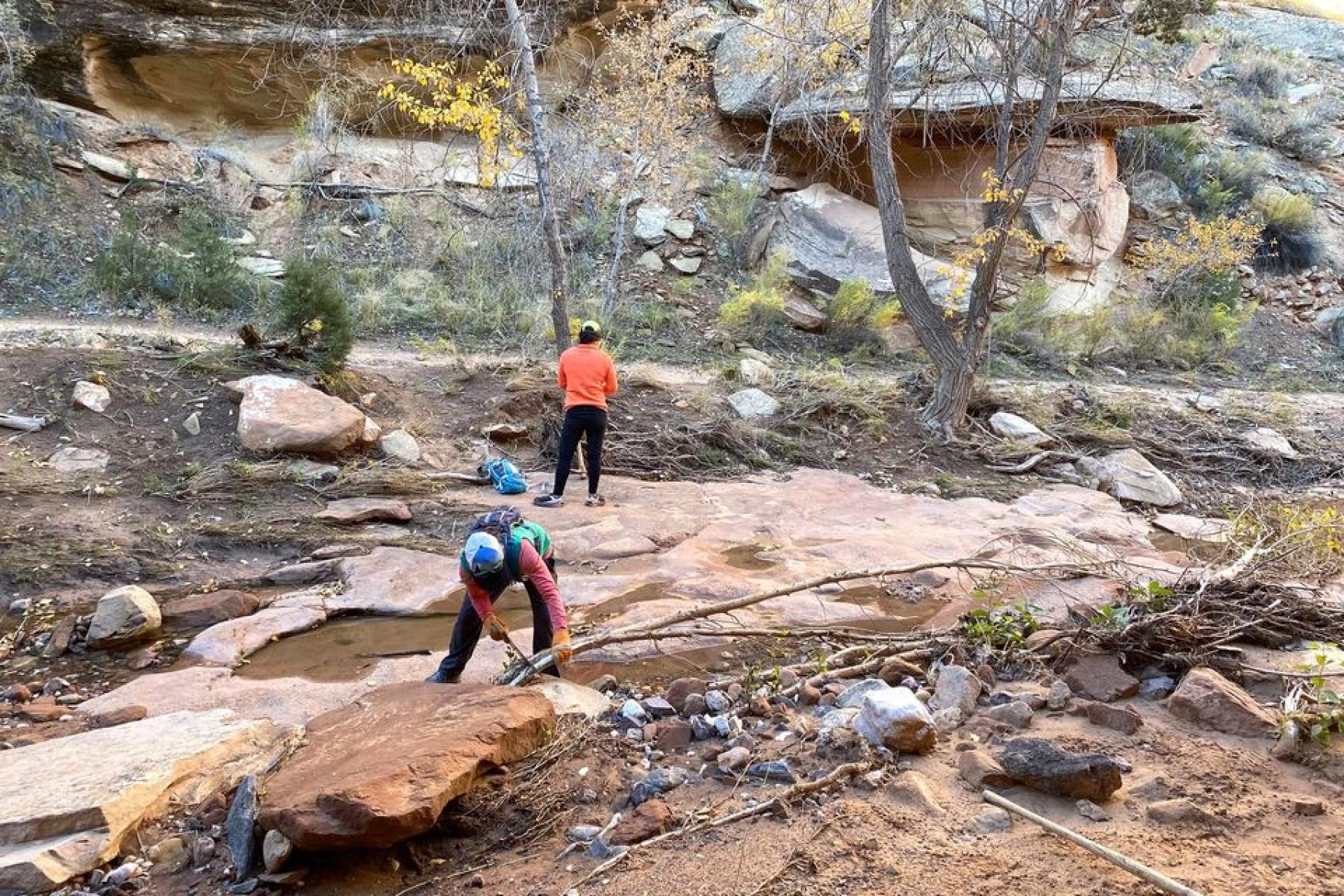 removing flood debris