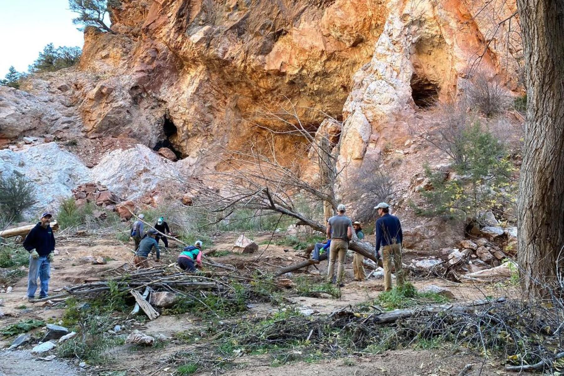 removing flood debris 