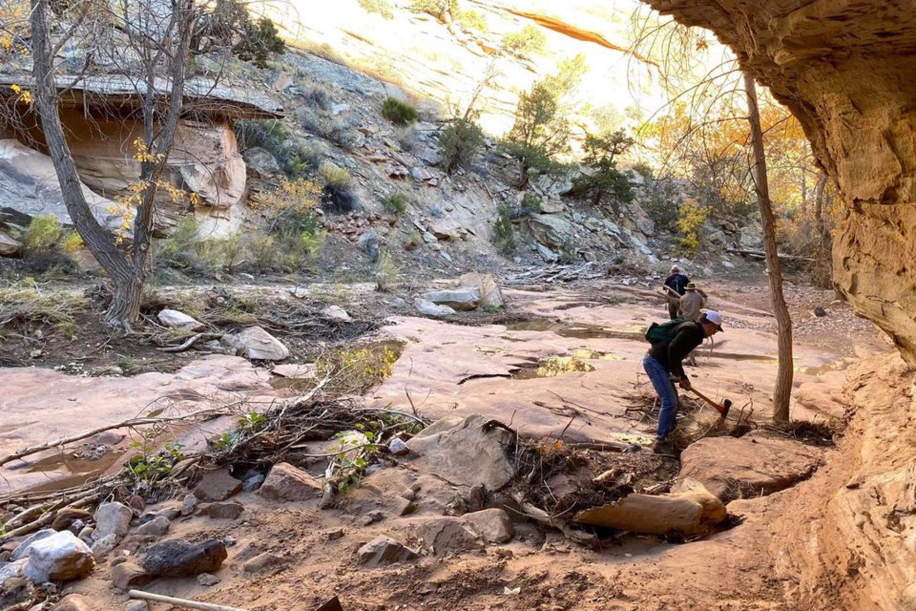 removing flood debris
